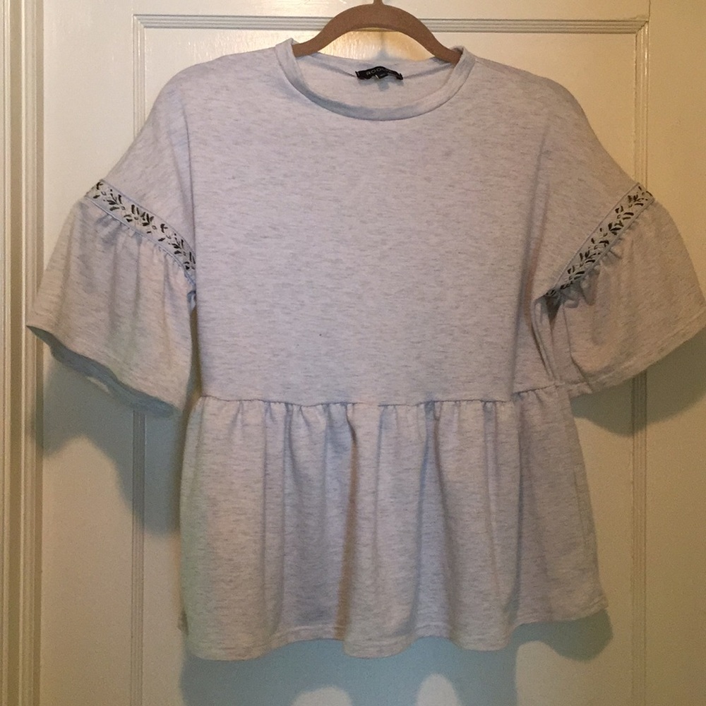 ROOLEE Peplum, bell sleeved top